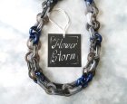 他の写真2: 【送料無料】◆flower storm◆長さ約80cm アクリルチェーン ロングネックレス Gray ×Navy  (アクセサリー 大ぶり ボリューム 季節感 レディース  日本製）