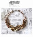 画像4: 【送料無料】◆flower storm◆長さ約48cm アクリルチェーン ショートネックレス Khaki Brown × Gold  (アクセサリー 大ぶり ボリューム 季節感 春夏 レディース  日本製）