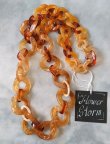 画像2: 【送料無料】◆flower storm◆長さ約80cm アクリルチェーン ロングネックレス Brown Gradation (アクセサリー 大ぶり ボリューム 季節感 春夏 レディース  日本製）