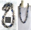 画像6: 【送料無料】◆flower storm◆長さ約80cm アクリルチェーン ロングネックレス Gray ×Navy  (アクセサリー 大ぶり ボリューム 季節感 レディース  日本製）