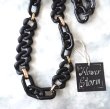 画像4: 【送料無料】◆flower storm◆長さ約80cm アクリルチェーン ロングネックレス Black×Gold  (アクセサリー 大ぶり ボリューム 季節感 レディース  日本製）