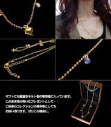 画像: 【JEWELRY CHOCOLAT】18金仕上げハートチャームネックレス★最高級スワロフスキー使用【ラッピング無料】